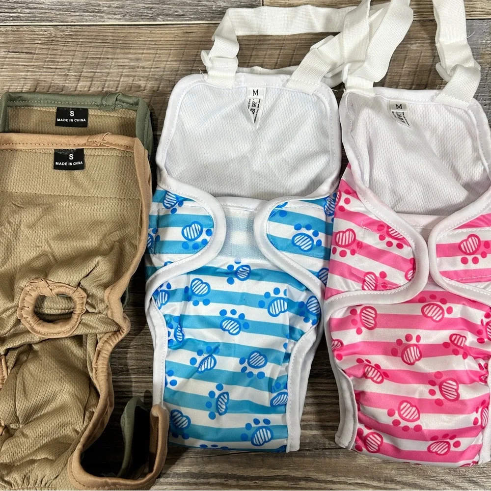 Lot of 12 Reusable Washable Colorful Cloth Diaper Male & Female Dog Bundle